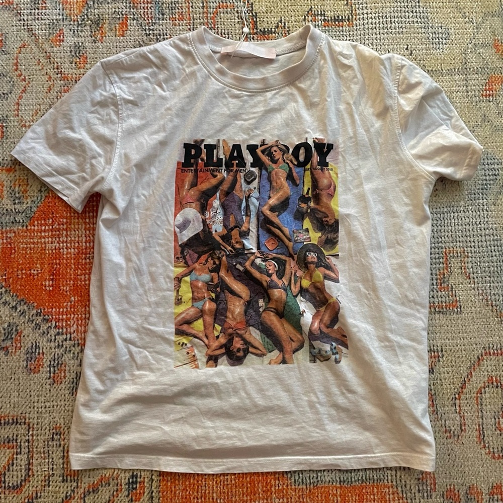 Misguided x Playboy first series, 1970 style pin up tee shirt